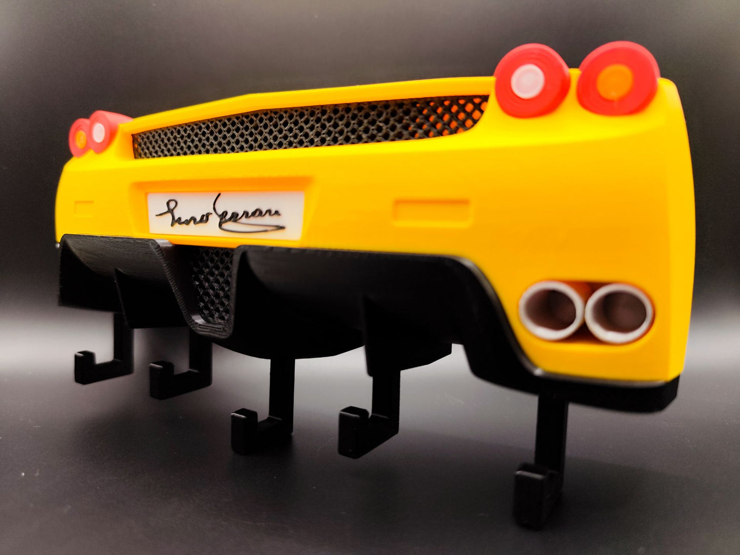 Sport Car Key Holder / Colgador de Llaveros – Lamborghini Yellow Rear